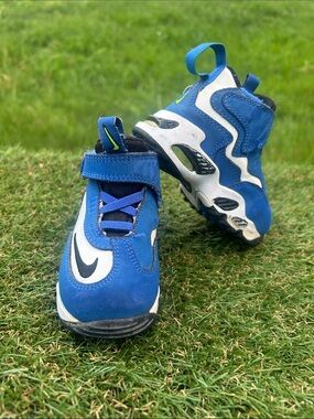 Nike Air Griffey Max 1 kids varsity royal volt sneakers, size 4c,DJ5164-400